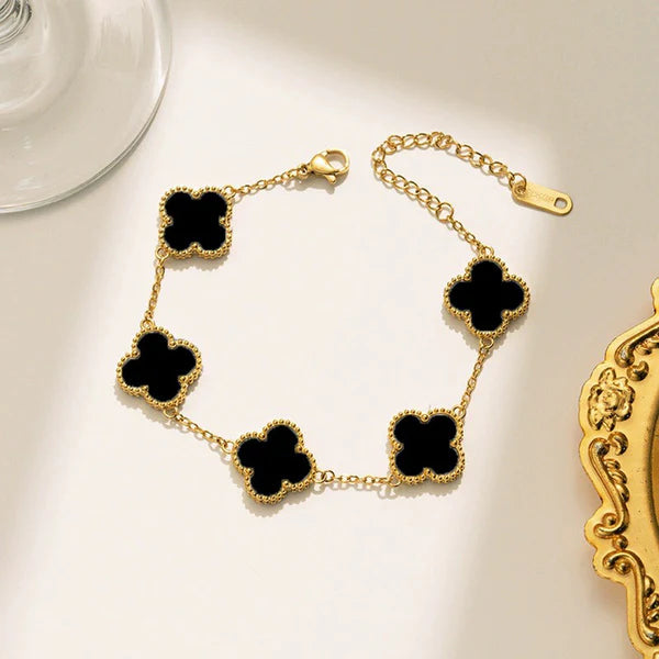Gold Plated Anti Tarnish Clover Bracelet