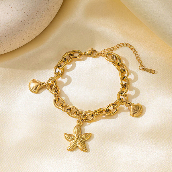 Gold Plated Anti Tarnish Star charm Bracelet