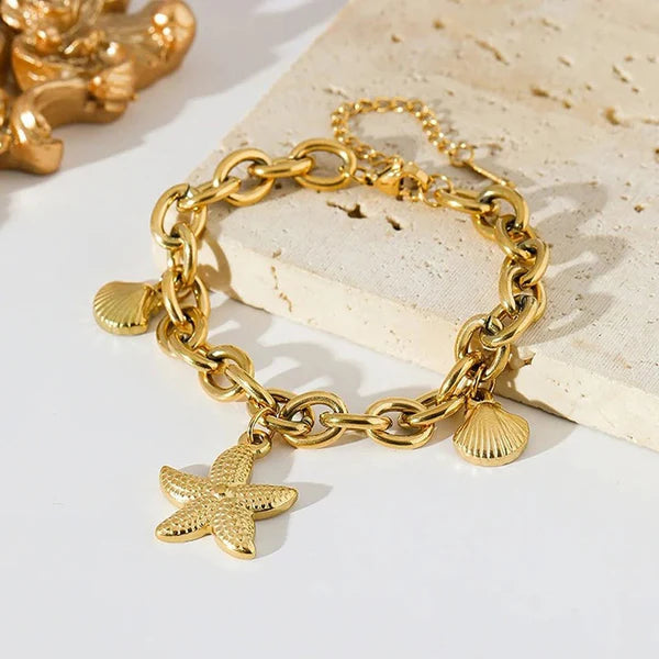 Gold Plated Anti Tarnish Star charm Bracelet