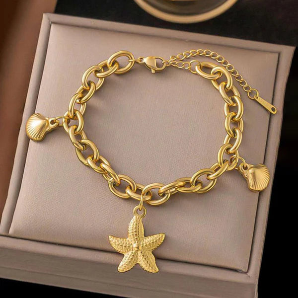 Gold Plated Anti Tarnish Star charm Bracelet