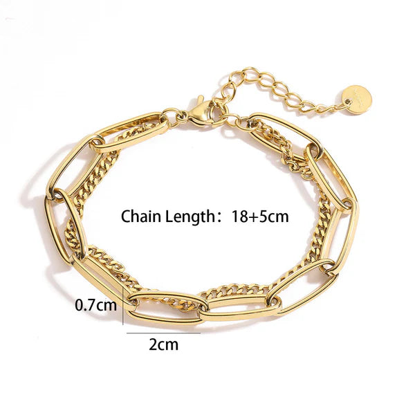 Gold Plated Anti Tarnish Rope Wraparound Bracelet