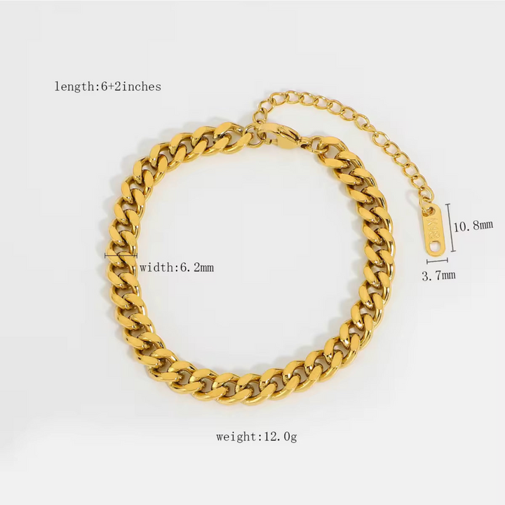 18K Gold Plated Stainless Steel - Miami Cuban Chain Bracelet