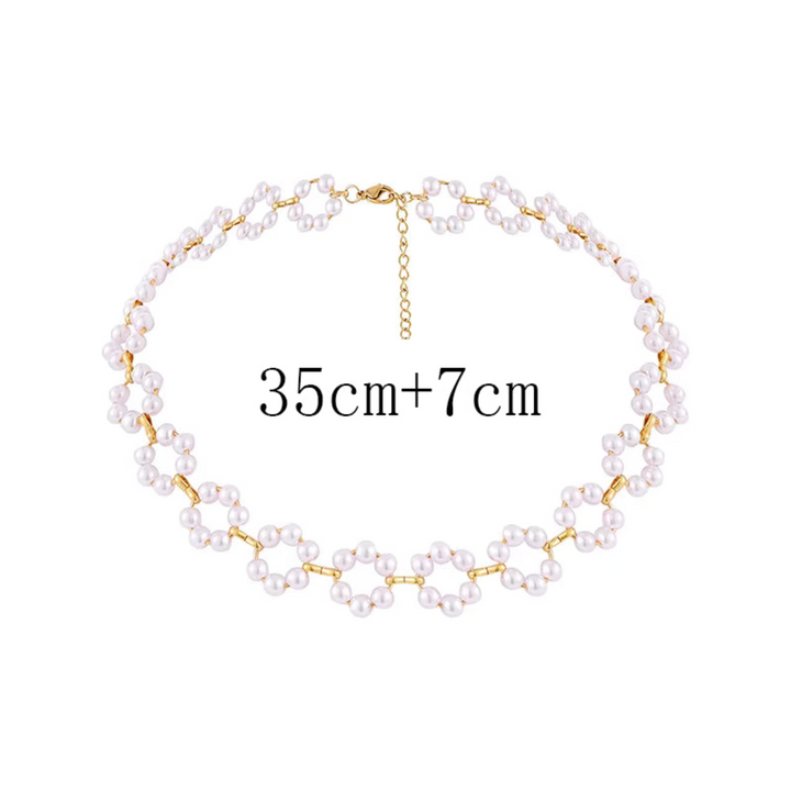Pearl Flower Choker Necklace
