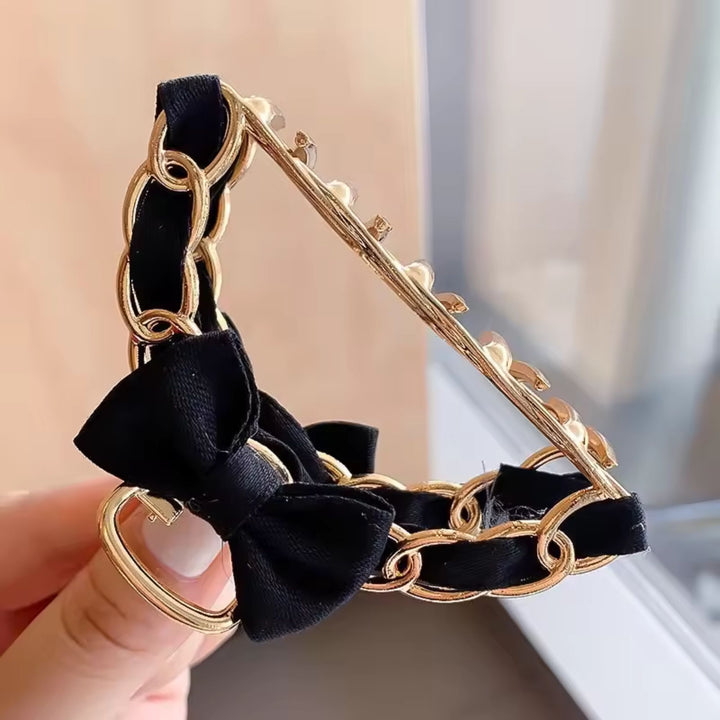 Korean Bow Metal Hair Claw Clip