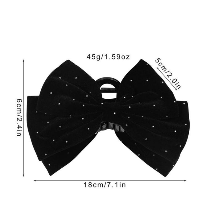 Velvet Bow Hair Claw Clip