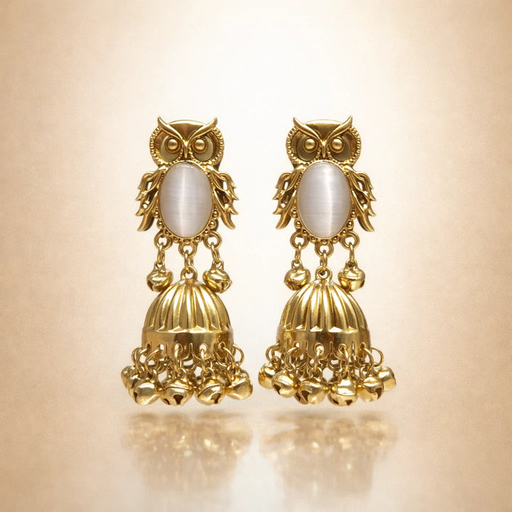 Kashmiri Owl Jhumka Earrings