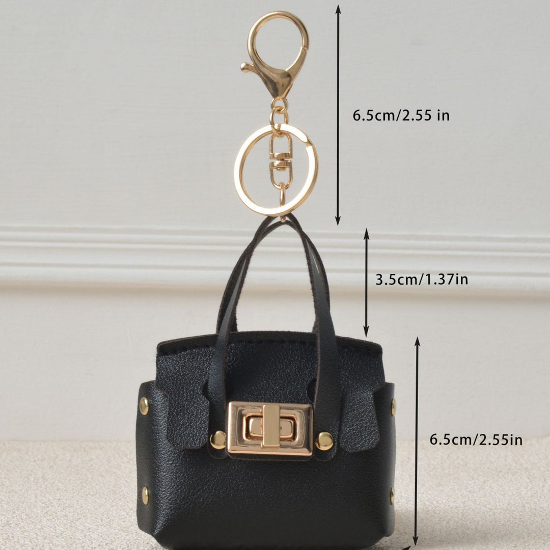 Leather Bag Keychain Charm