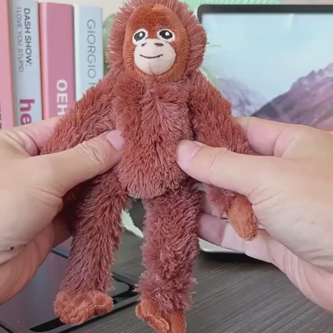 Cute Monkey Plush Keychain – Soft Toy Bag Charm